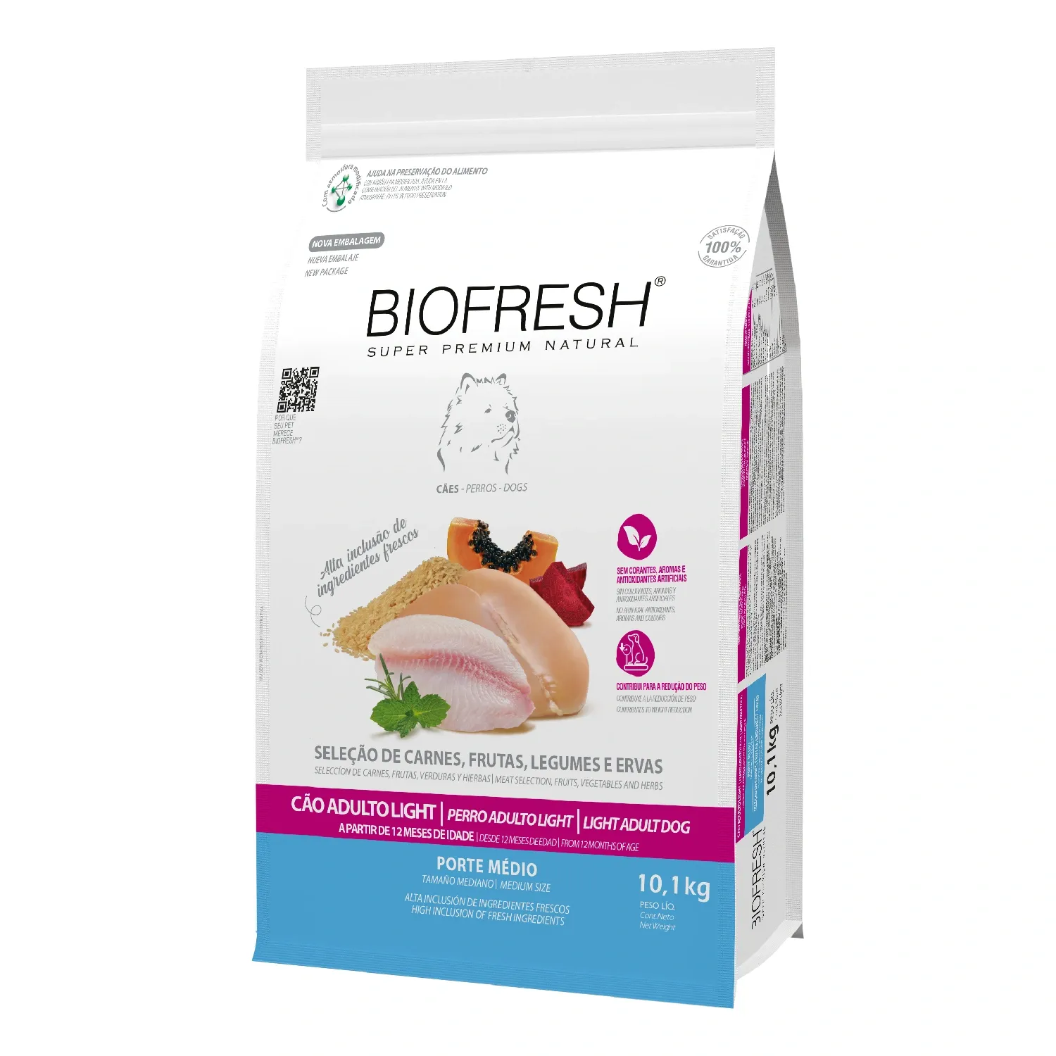 Ração Biofresh Light Cães Adultos Raças Médias
